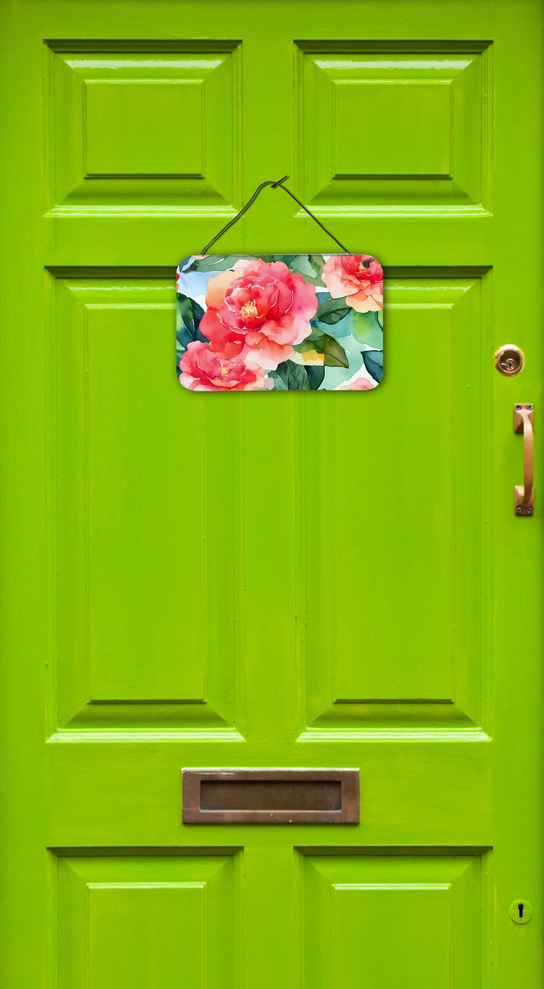 Alabama Camellia in Watercolor Wall or Door Hanging Prints