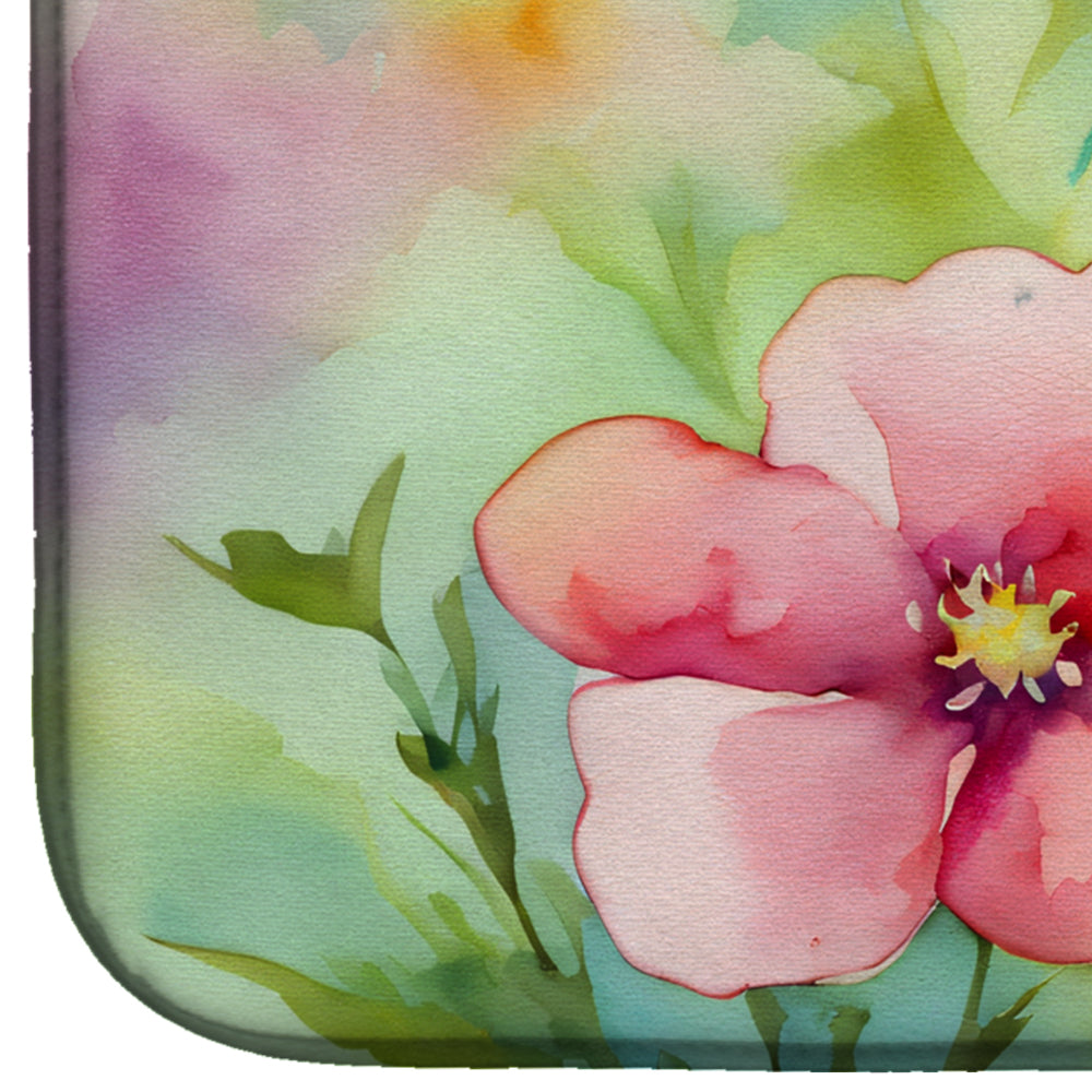 Alaska Forget-me-nots in Watercolor Dish Drying Mat