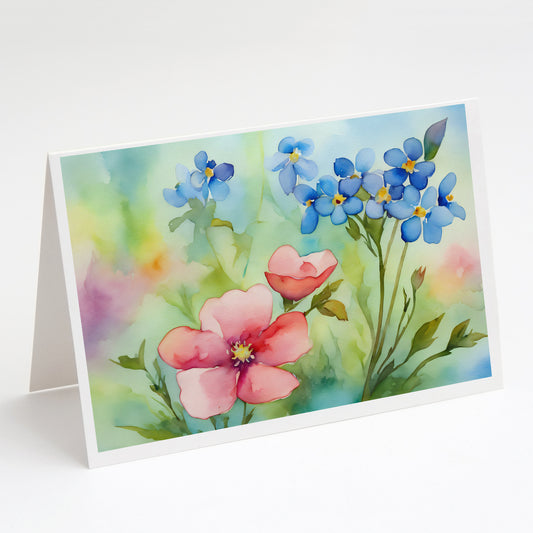 Buy this Alaska Forget-me-nots in Watercolor Greeting Cards Pack of 8