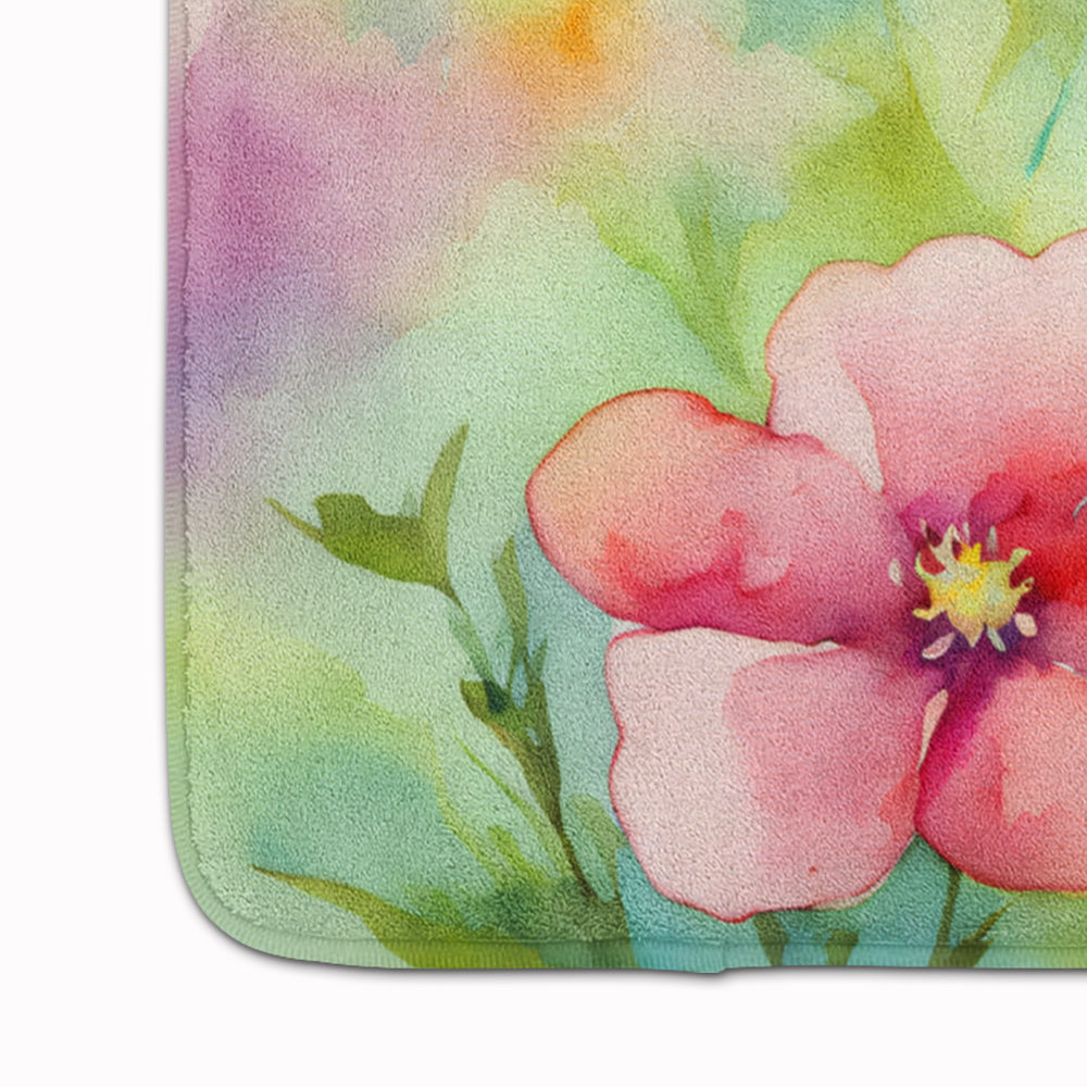 Alaska Forget-me-nots in Watercolor Memory Foam Kitchen Mat