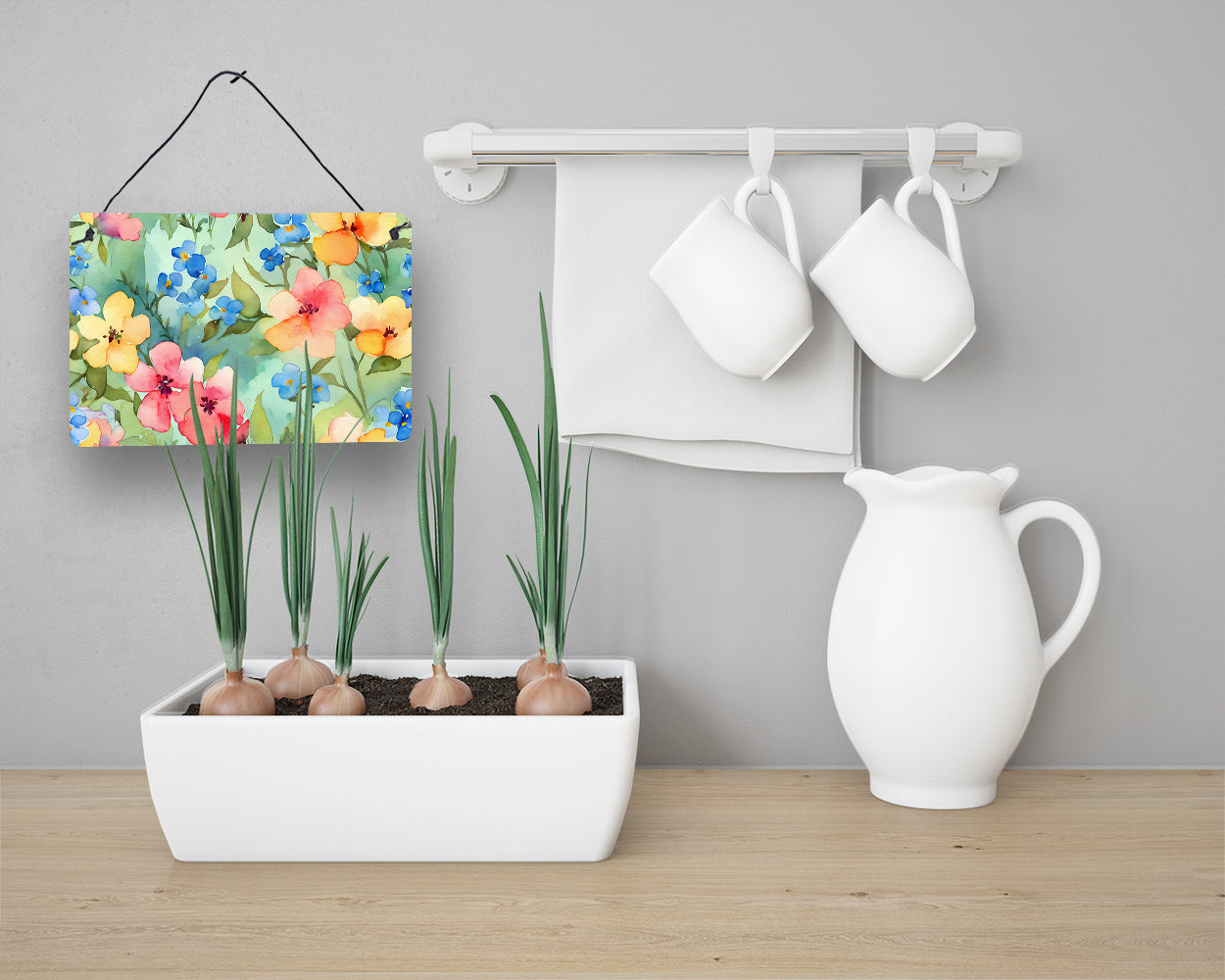 Alaska Forget-me-nots in Watercolor Wall or Door Hanging Prints