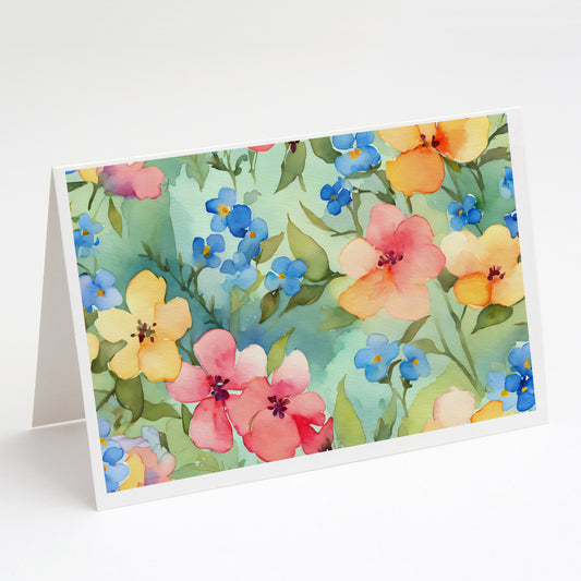 Buy this Alaska Forget-me-nots in Watercolor Greeting Cards Pack of 8