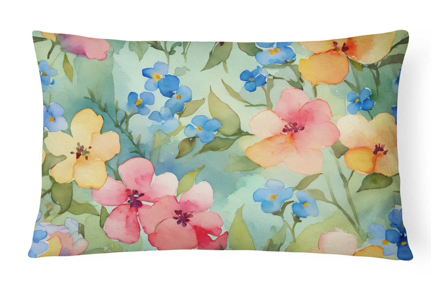 Buy this Alaska Forget-me-nots in Watercolor Throw Pillow