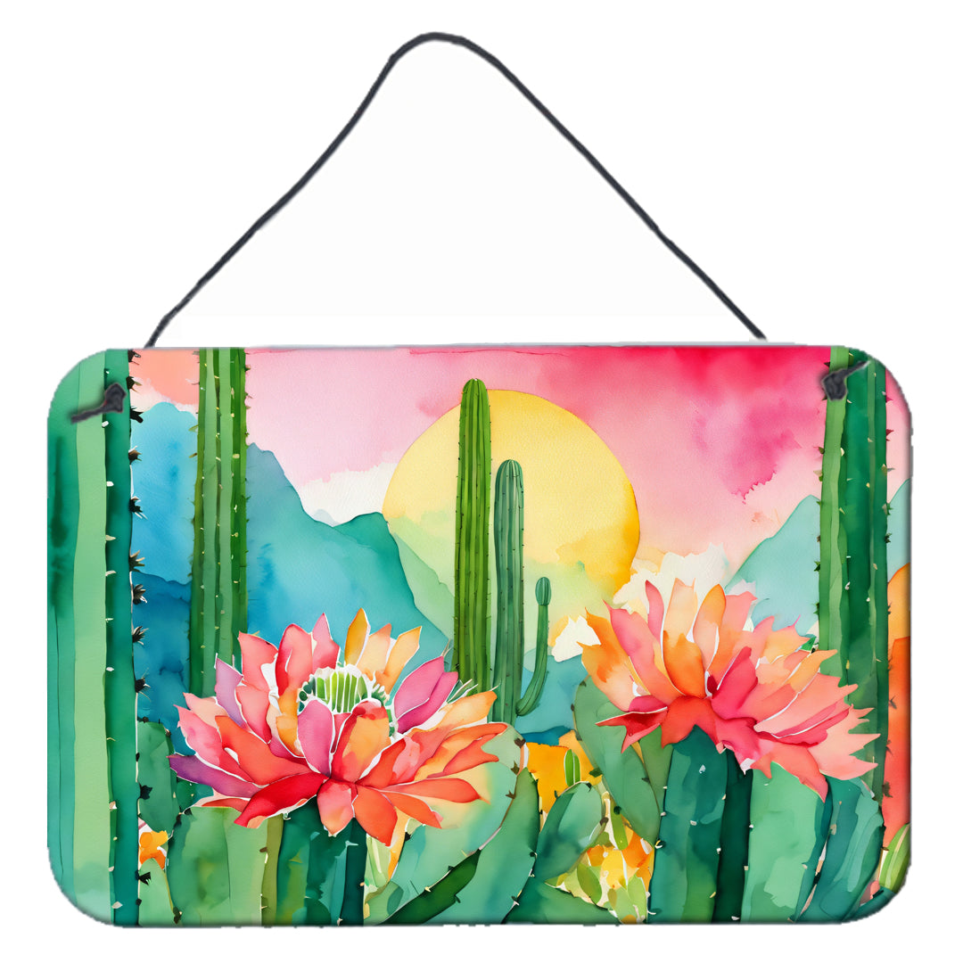 Buy this Arizona Saguaro Cactus Blossom in Watercolor Wall or Door Hanging Prints