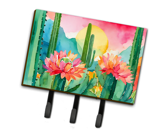 Buy this Arizona Saguaro Cactus Blossom in Watercolor Leash or Key Holder