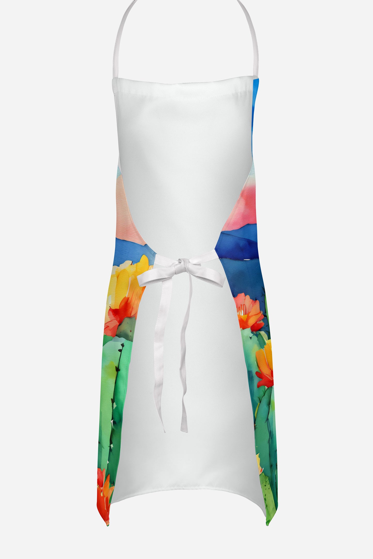 Arizona Saguaro Cactus Blossom in Watercolor Apron