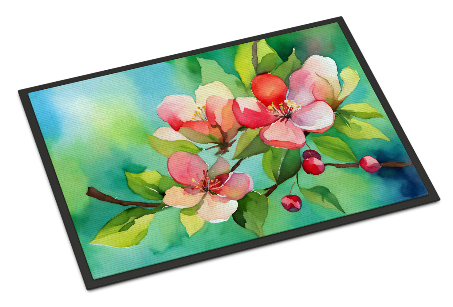 Buy this Arkansas Apple Blossom in Watercolor Doormat