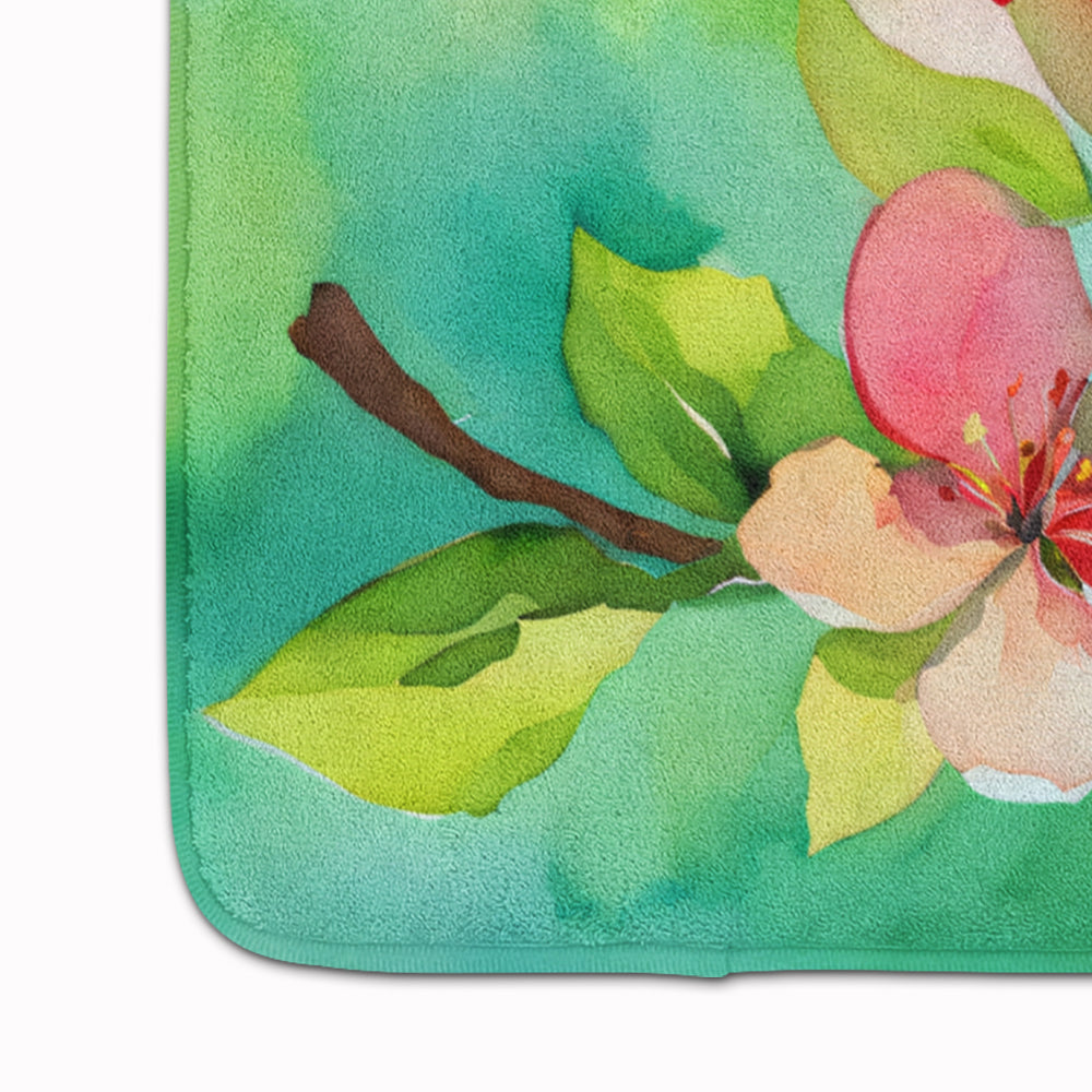 Arkansas Apple Blossom in Watercolor Memory Foam Kitchen Mat