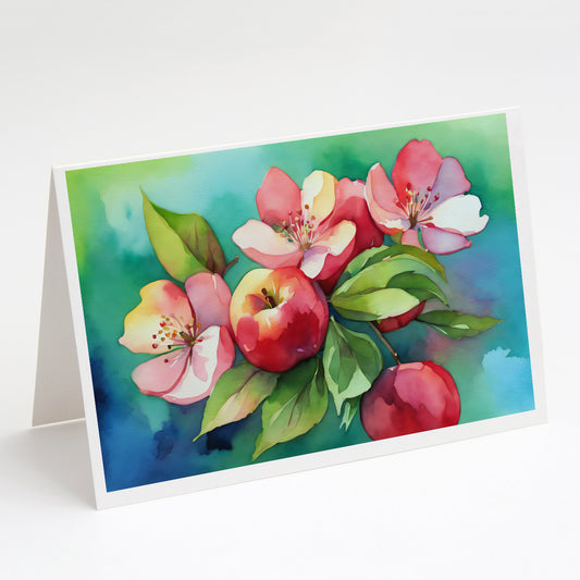 Buy this Arkansas Apple Blossom in Watercolor Greeting Cards Pack of 8