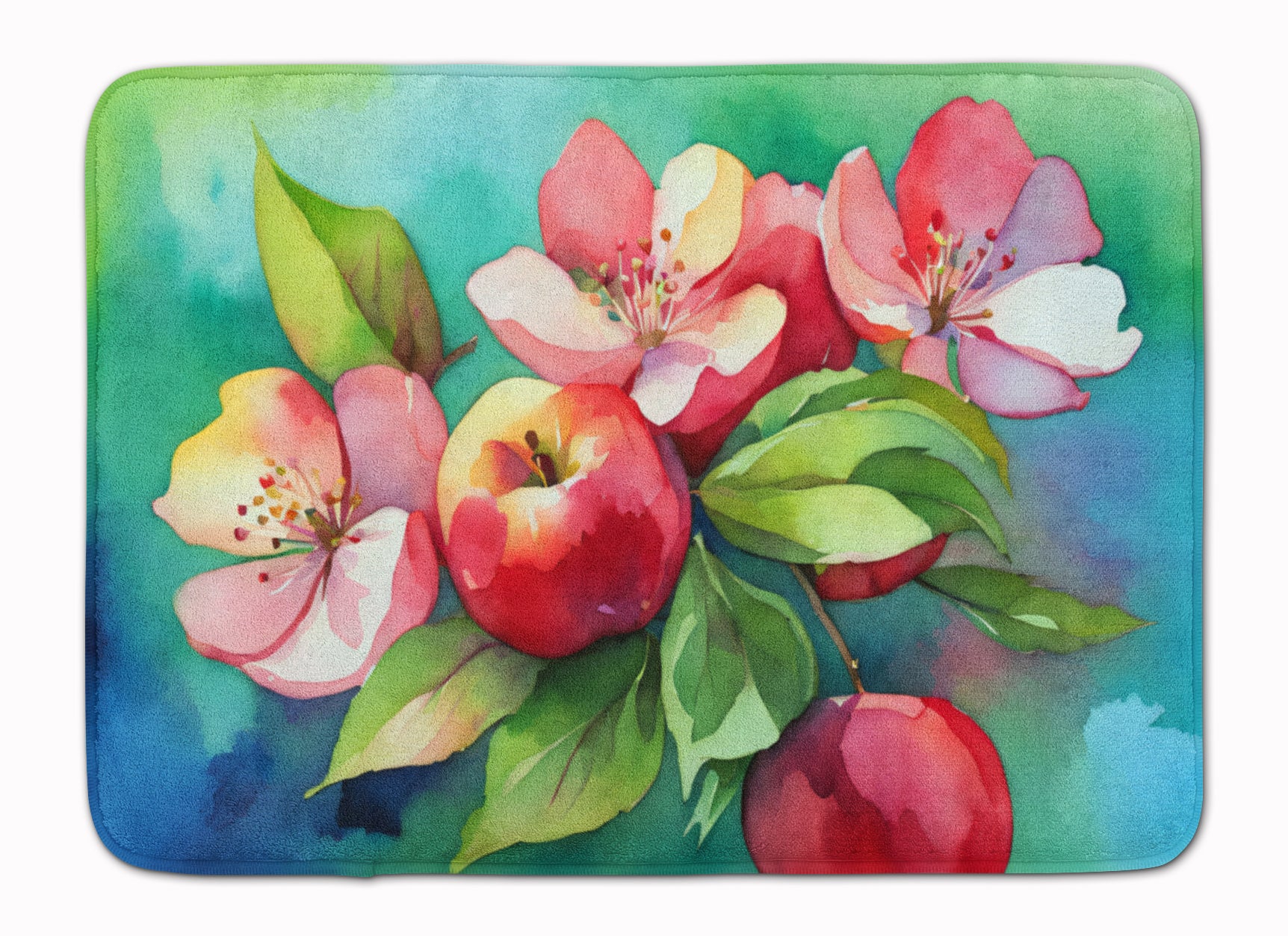 Buy this Arkansas Apple Blossom in Watercolor Memory Foam Kitchen Mat