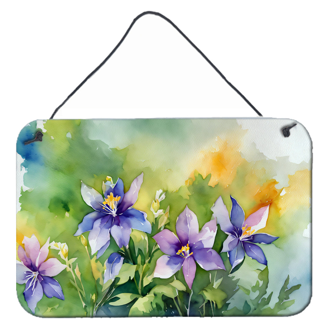 Buy this Colorado Rocky Mountain Columbine in Watercolor Wall or Door Hanging Prints