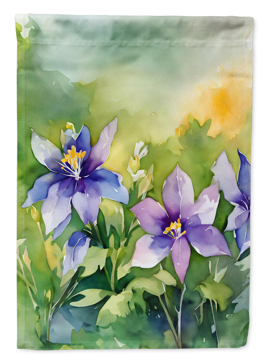 Buy this Colorado Rocky Mountain Columbine in Watercolor Garden Flag