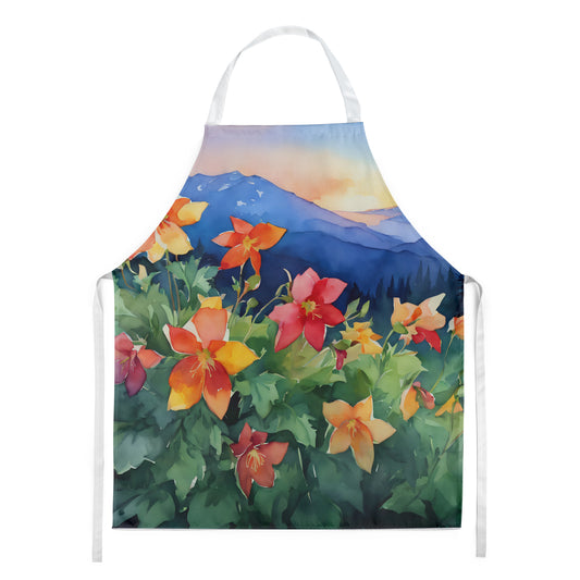 Buy this Colorado Rocky Mountain Columbine in Watercolor Apron