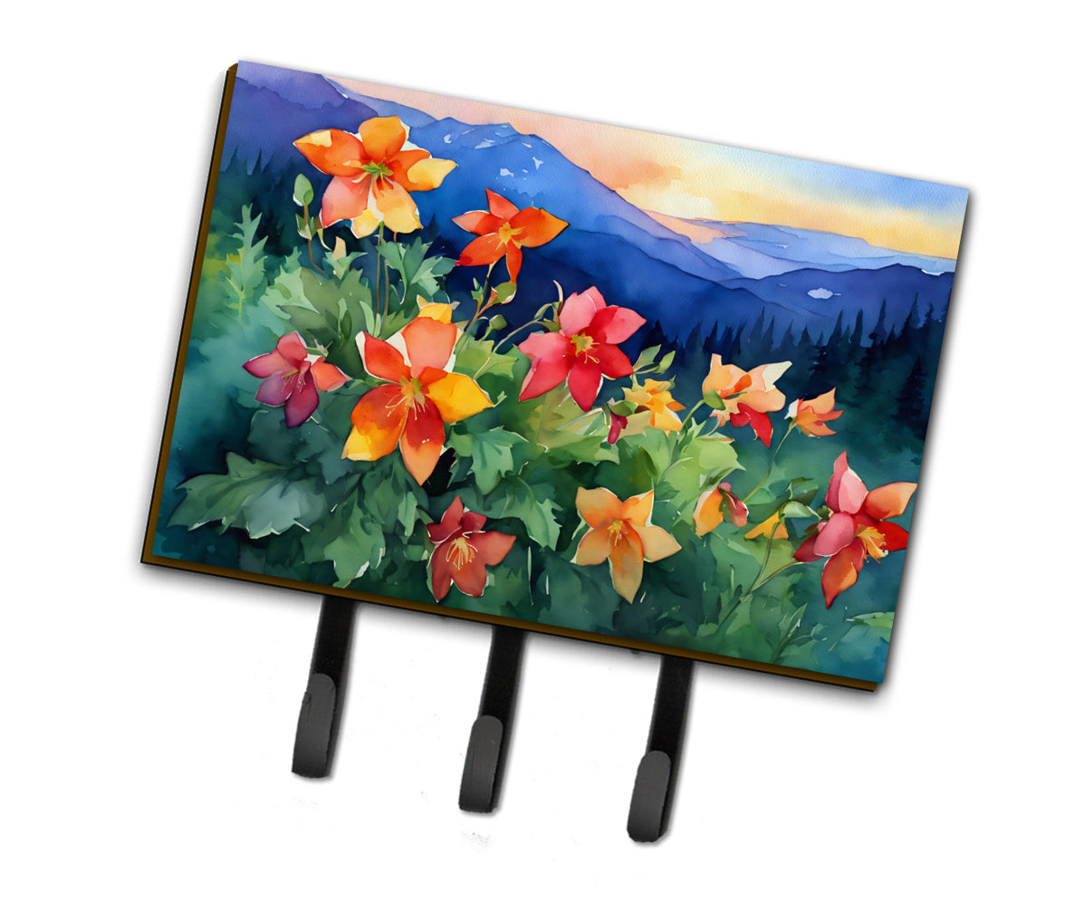 Buy this Colorado Rocky Mountain Columbine in Watercolor Leash or Key Holder