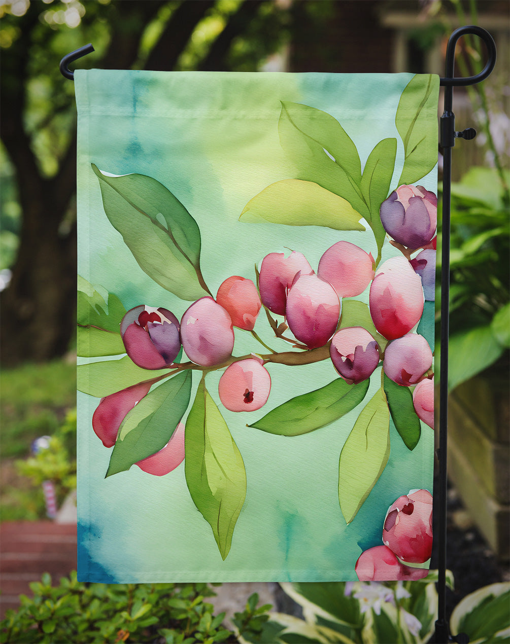 Connecticut Mountain Laurels in Watercolor Garden Flag