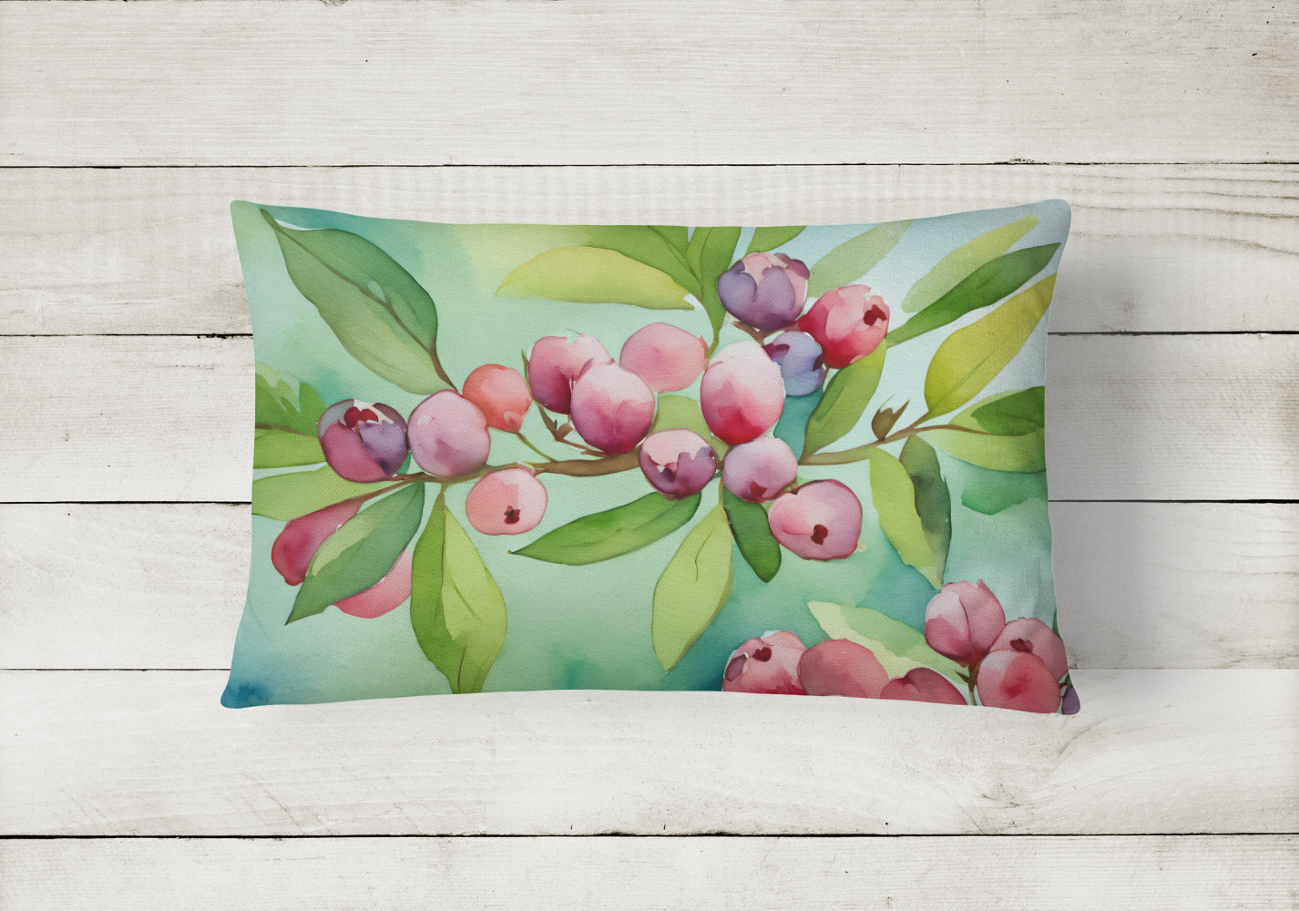 Connecticut Mountain Laurels in Watercolor Throw Pillow