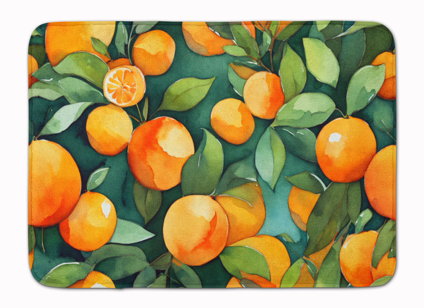 Buy this Florida Orange Blossom in Watercolor Memory Foam Kitchen Mat