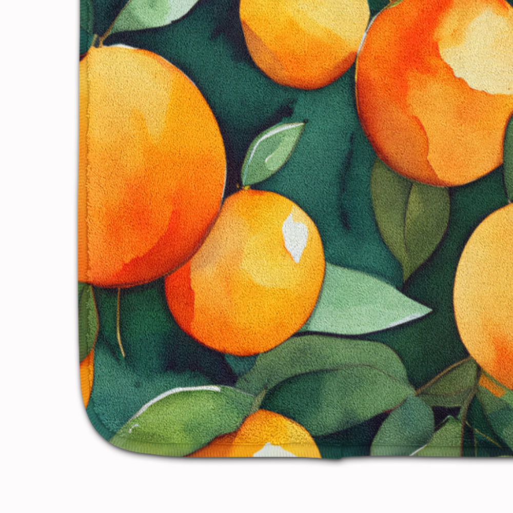 Florida Orange Blossom in Watercolor Memory Foam Kitchen Mat