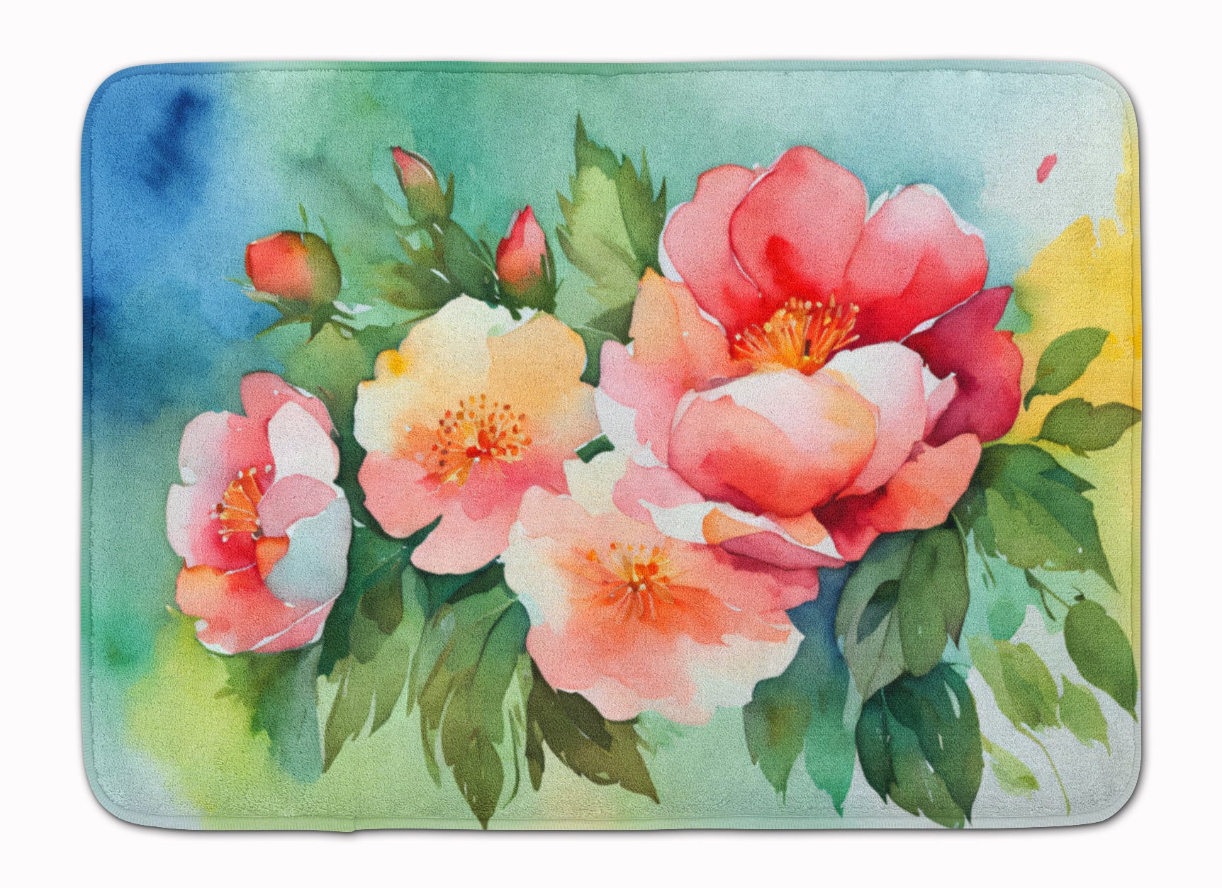 Buy this Georgia Cherokee Rose in Watercolor Memory Foam Kitchen Mat