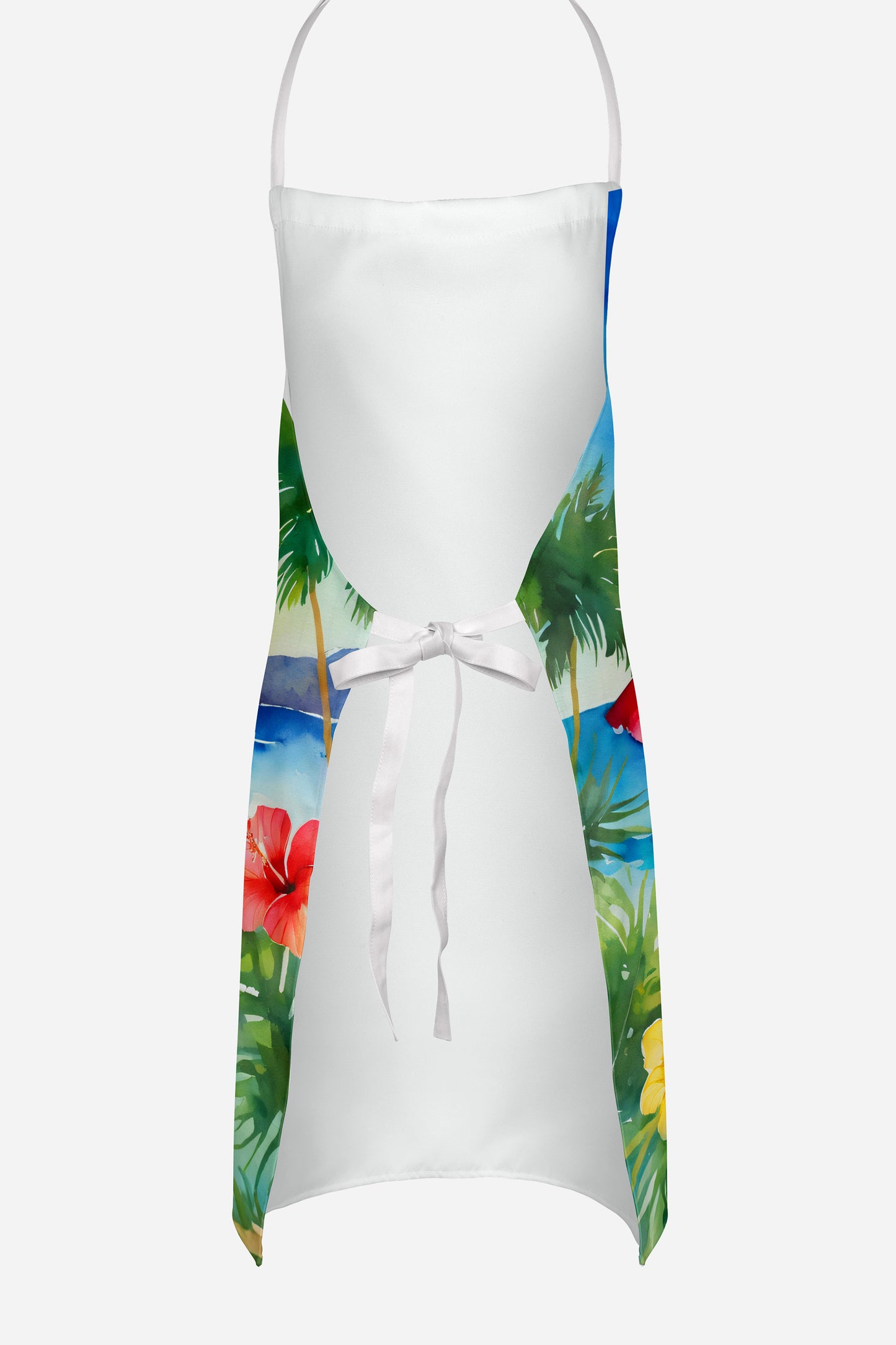 Hawaii Hawaiian Hibiscus in Watercolor Apron