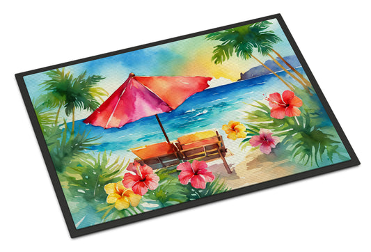 Buy this Hawaii Hawaiian Hibiscus in Watercolor Doormat