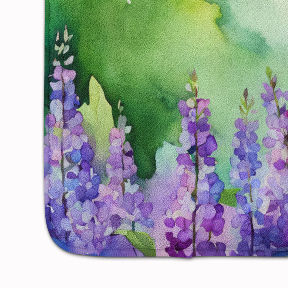 Idaho Syringa in Watercolor Memory Foam Kitchen Mat