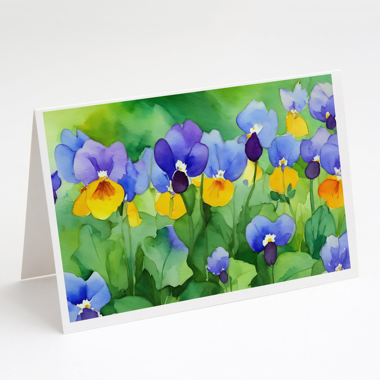 Buy this Illinois Violet in Watercolor Greeting Cards Pack of 8