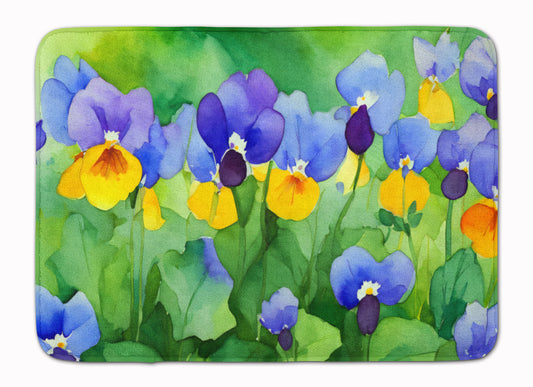 Buy this Illinois Violet in Watercolor Memory Foam Kitchen Mat