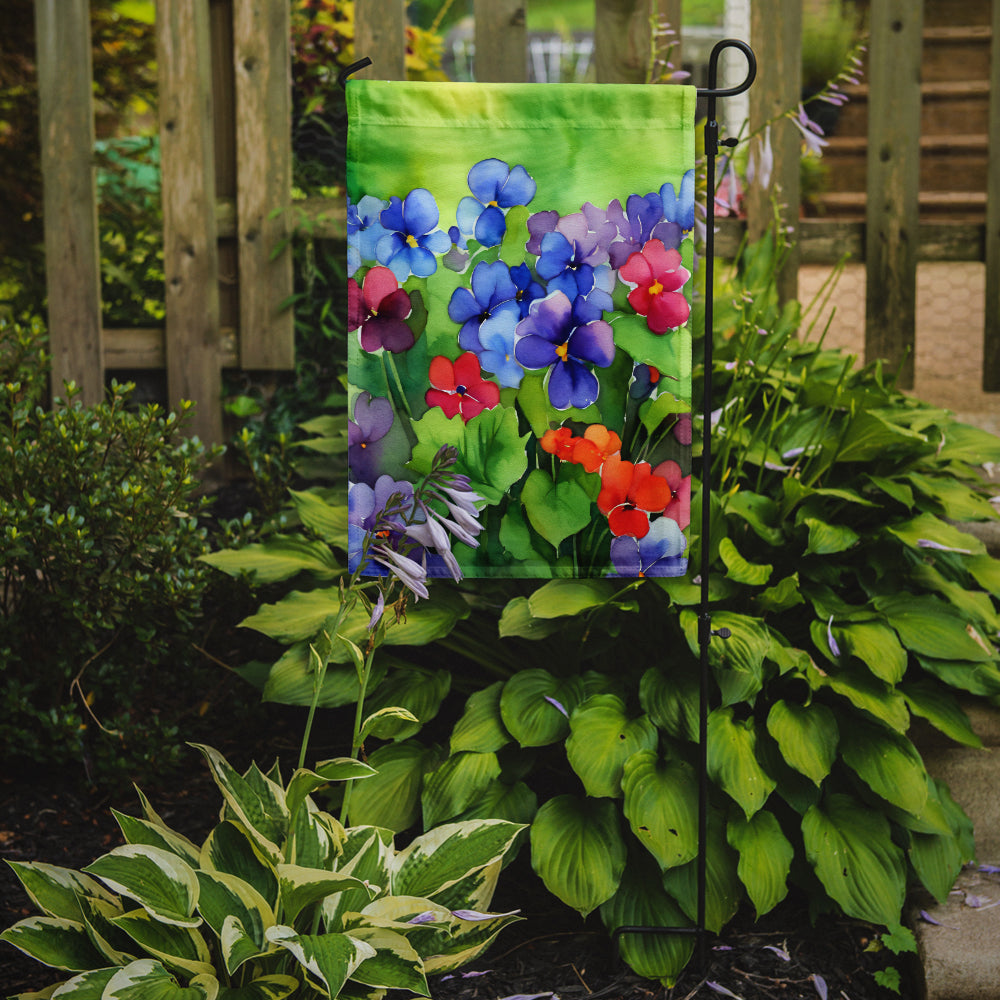 Illinois Violet in Watercolor Garden Flag