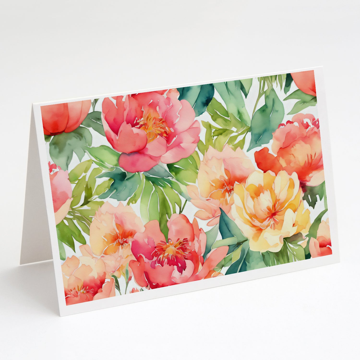 Buy this Indiana Peonies in Watercolor Greeting Cards Pack of 8