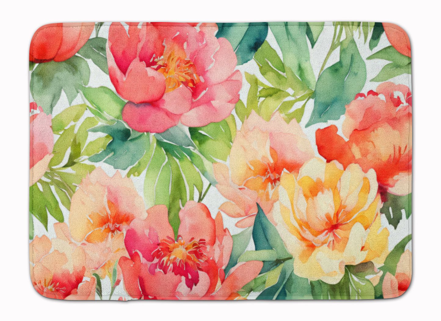 Buy this Indiana Peonies in Watercolor Memory Foam Kitchen Mat