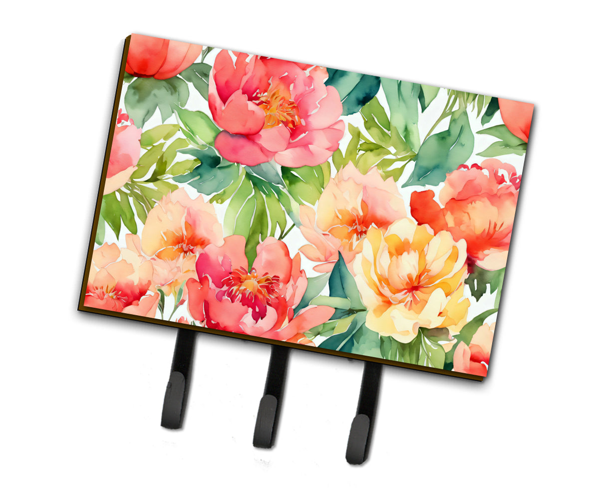 Buy this Indiana Peonies in Watercolor Leash or Key Holder