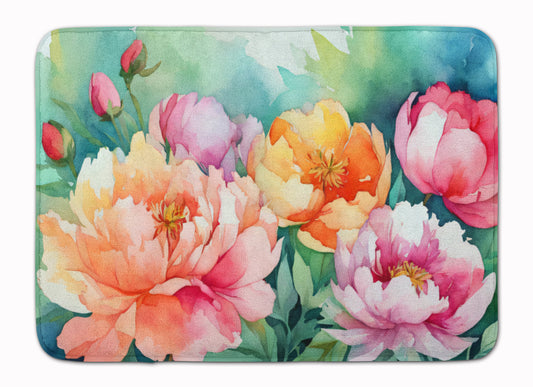 Buy this Indiana Peonies in Watercolor Memory Foam Kitchen Mat