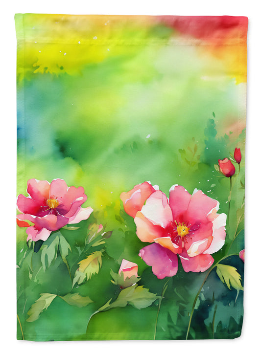 Buy this Iowa Wild Prairie Roses in Watercolor House Flag