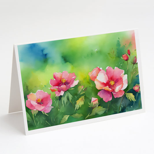 Buy this Iowa Wild Prairie Roses in Watercolor Greeting Cards Pack of 8
