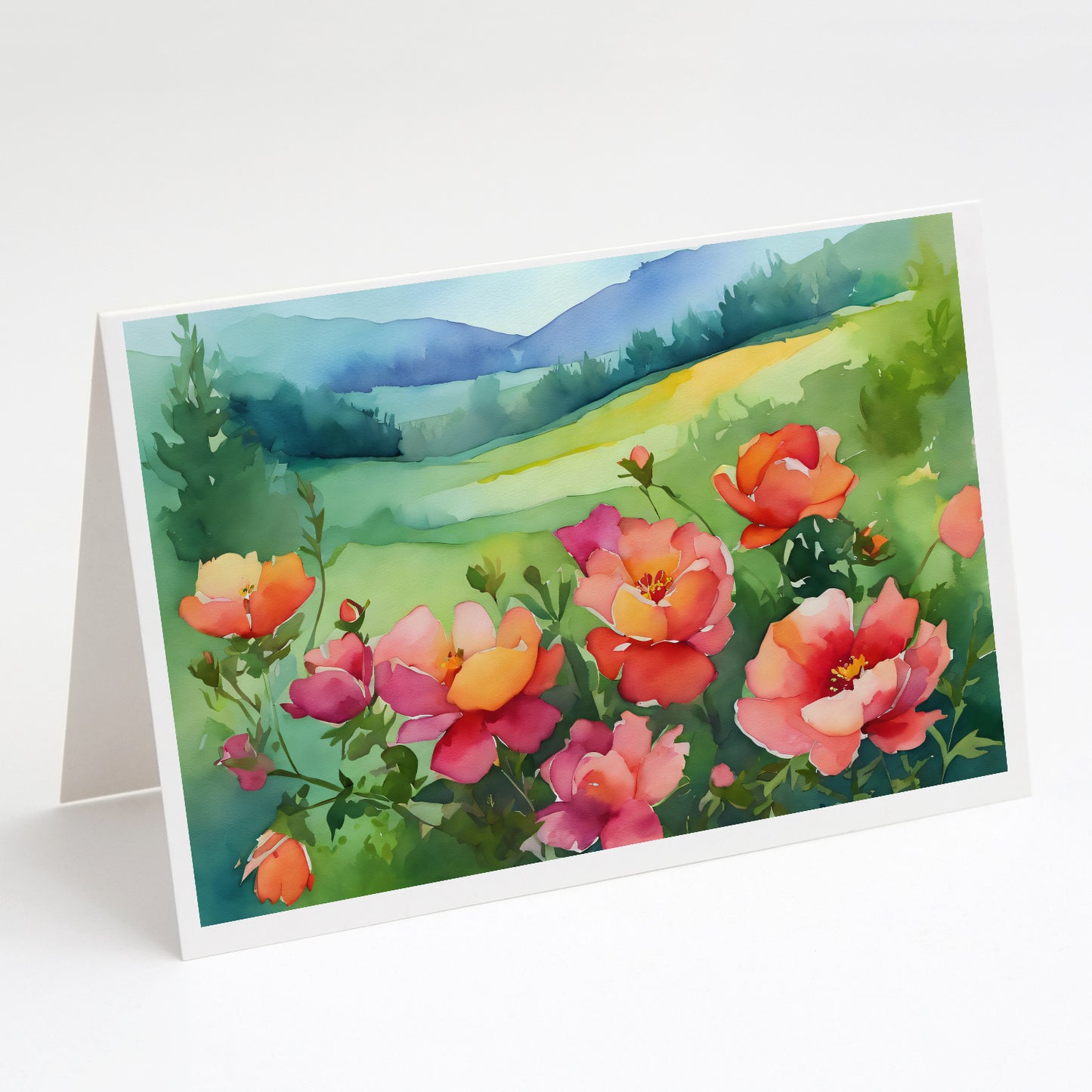 Buy this Iowa Wild Prairie Roses in Watercolor Greeting Cards Pack of 8