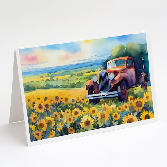 Buy this Kansas Sunflowers in Watercolor Greeting Cards Pack of 8