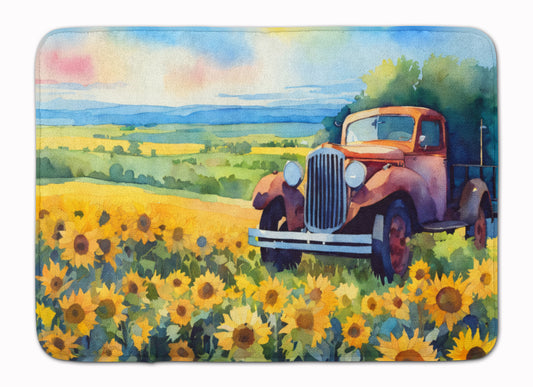 Buy this Kansas Sunflowers in Watercolor Memory Foam Kitchen Mat