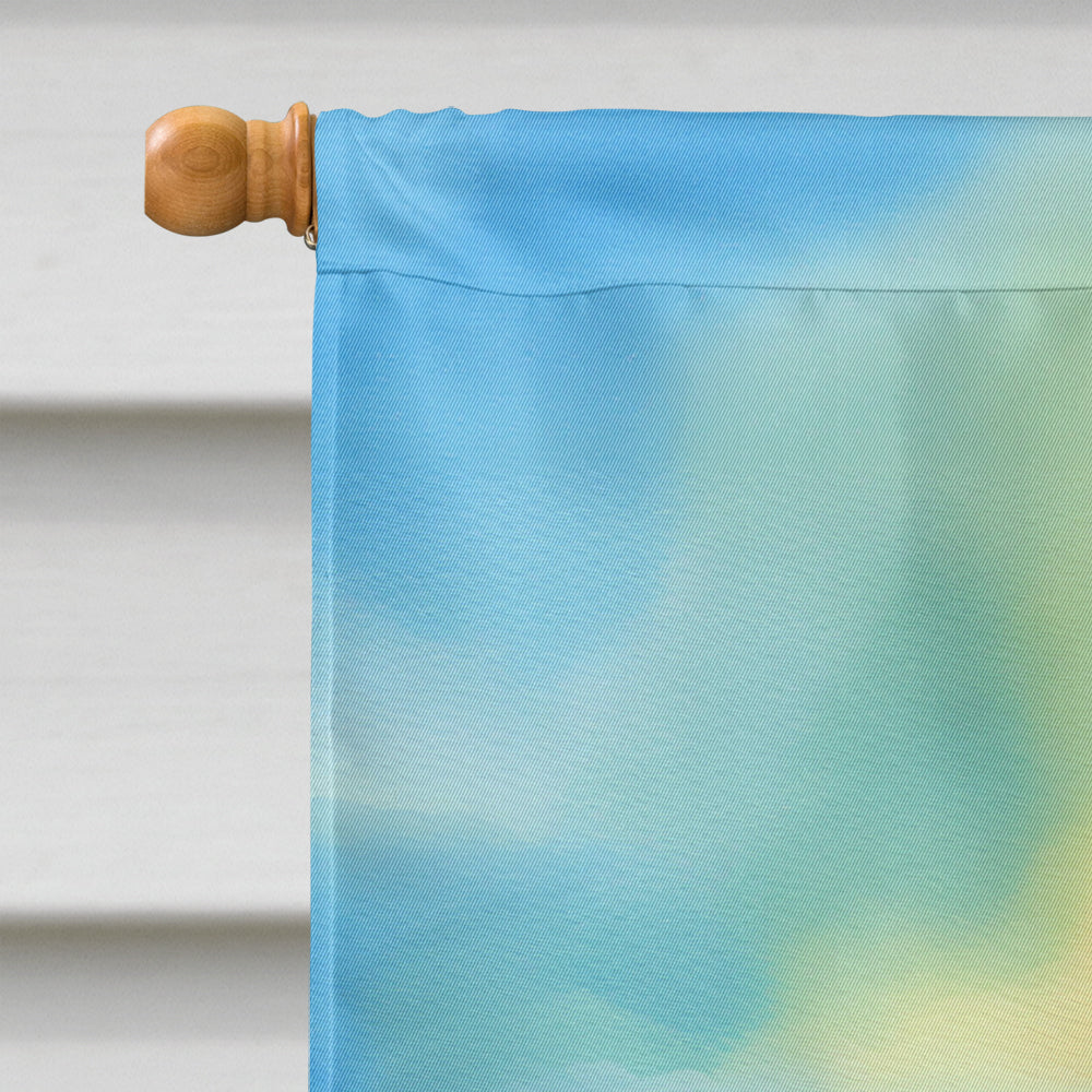 Kansas Sunflowers in Watercolor House Flag
