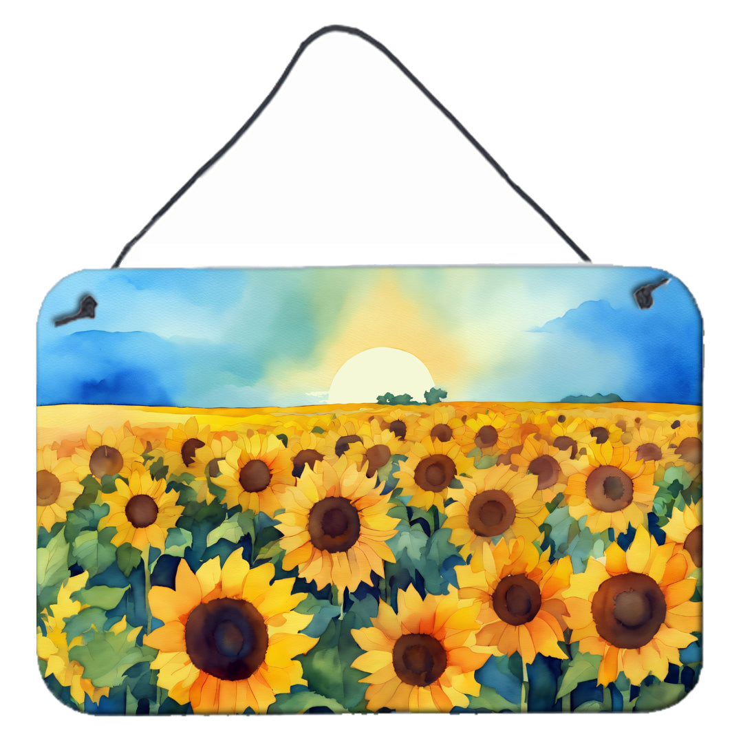 Buy this Kansas Sunflowers in Watercolor Wall or Door Hanging Prints