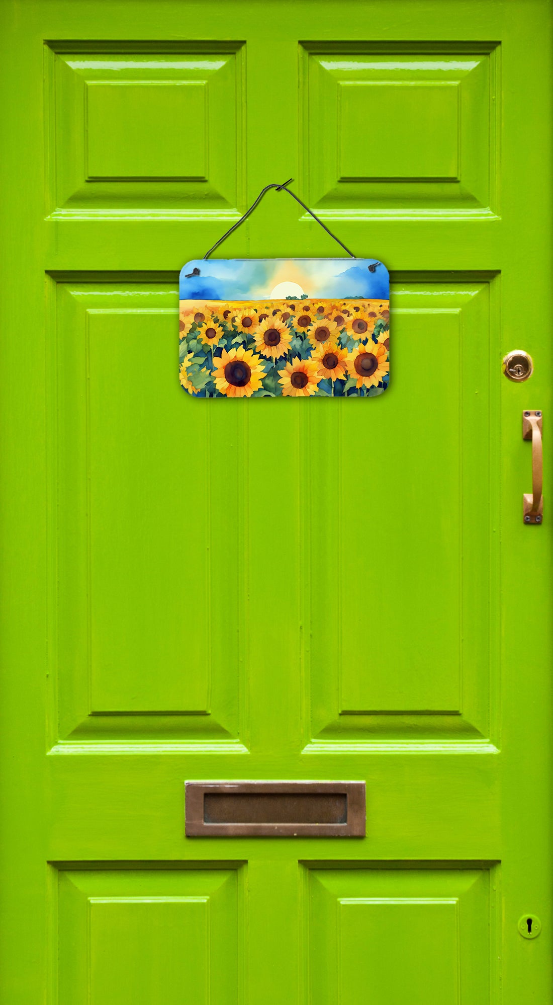 Kansas Sunflowers in Watercolor Wall or Door Hanging Prints