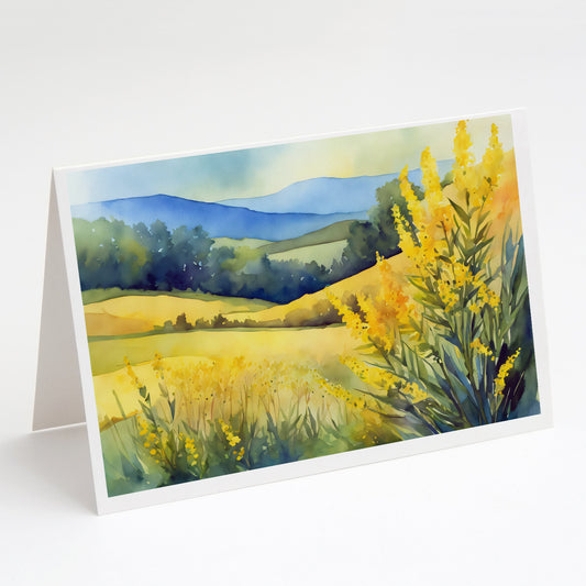 Buy this Kentucky Goldenrod in Watercolor Greeting Cards Pack of 8