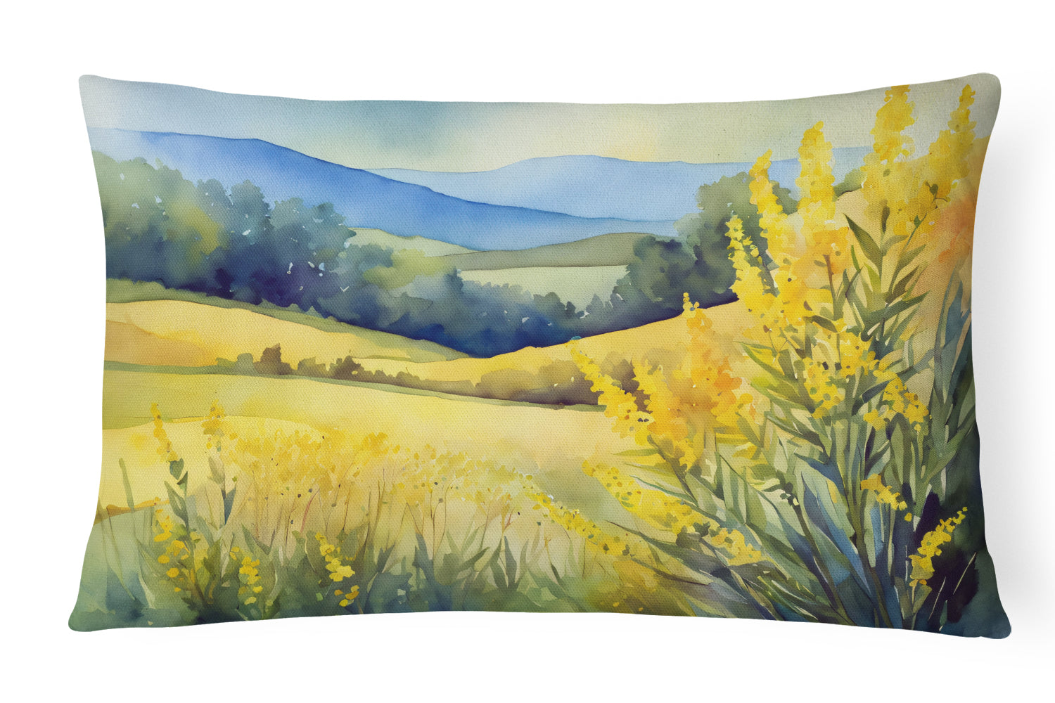 Buy this Kentucky Goldenrod in Watercolor Throw Pillow