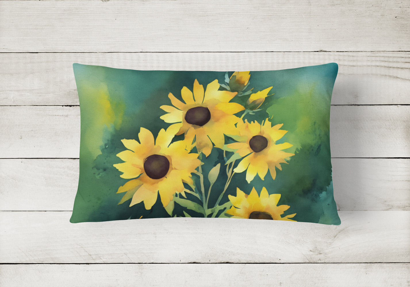 Kentucky Goldenrod in Watercolor Throw Pillow