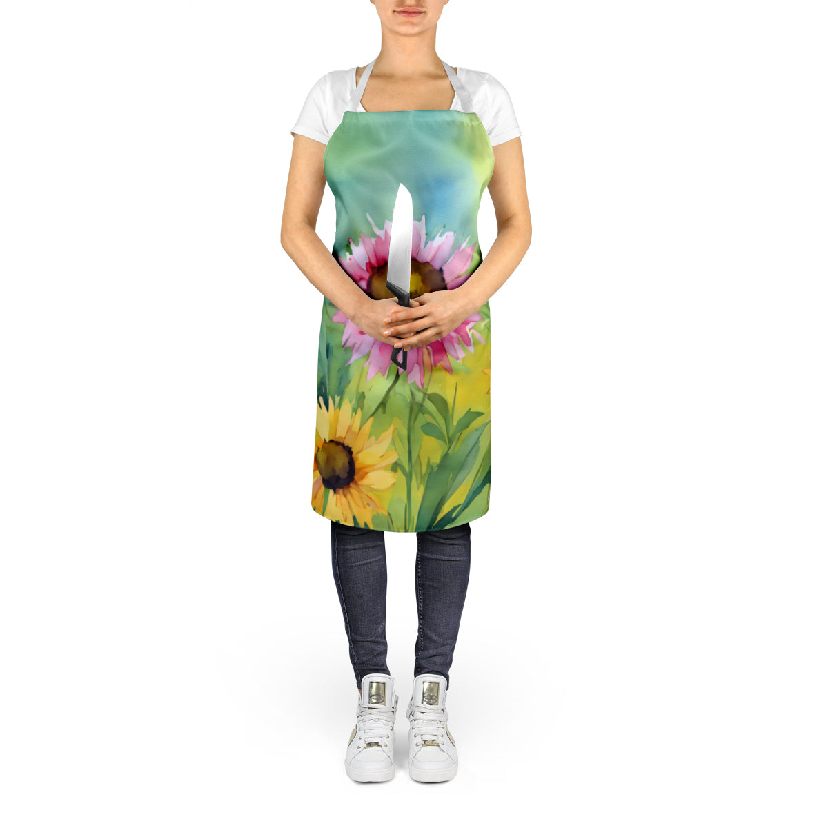 Kentucky Goldenrod in Watercolor Apron