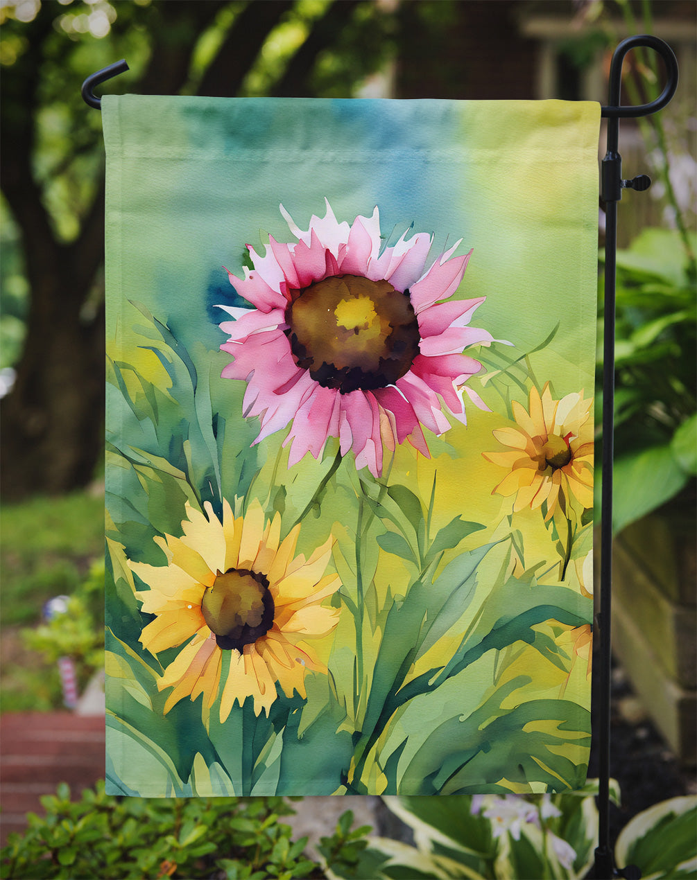 Kentucky Goldenrod in Watercolor Garden Flag