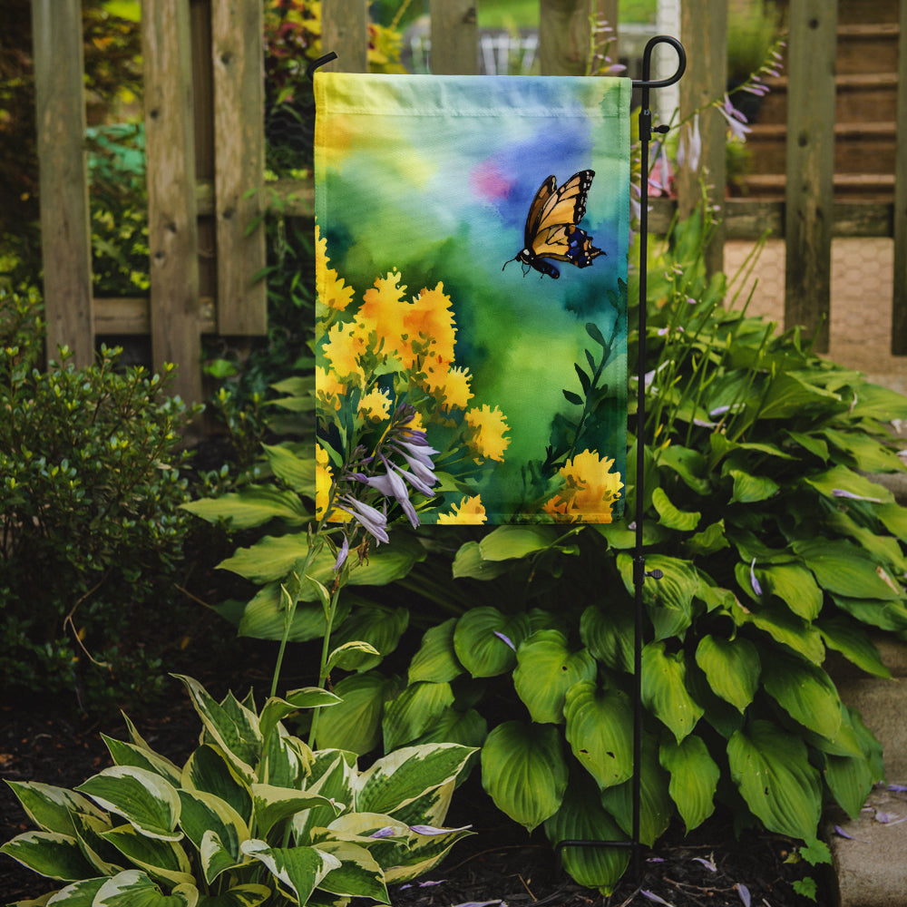 Kentucky Goldenrod in Watercolor Garden Flag