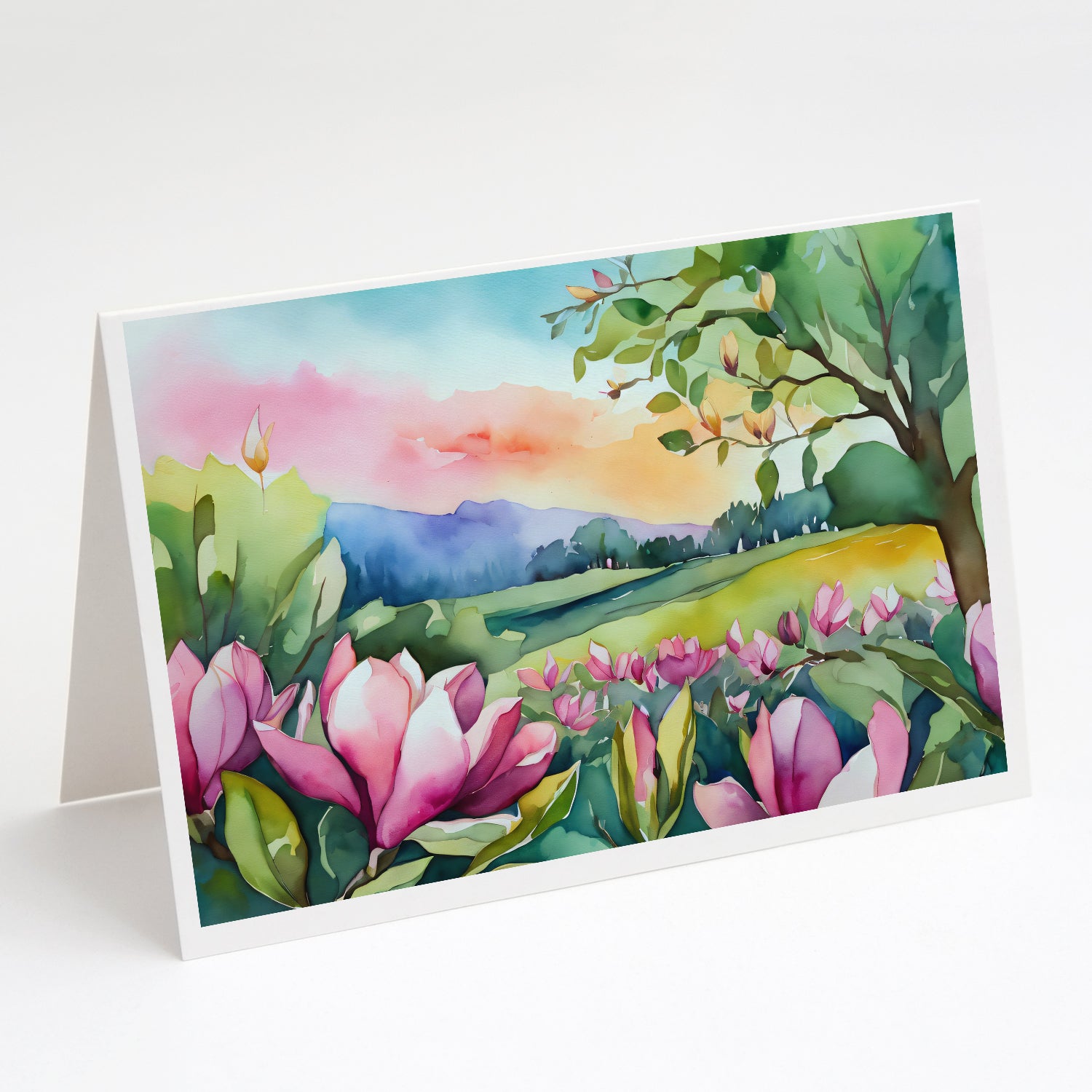 Buy this Louisiana Magnolias in Watercolor Greeting Cards Pack of 8