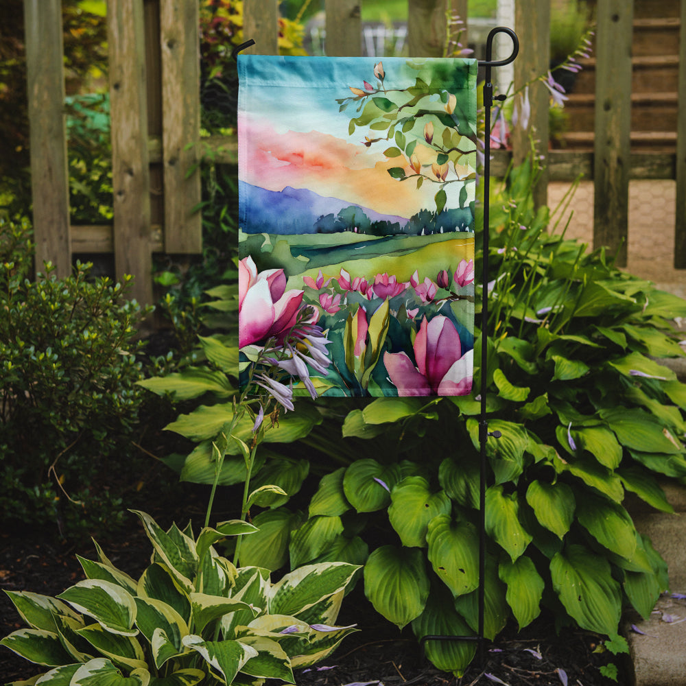 Louisiana Magnolias in Watercolor Garden Flag