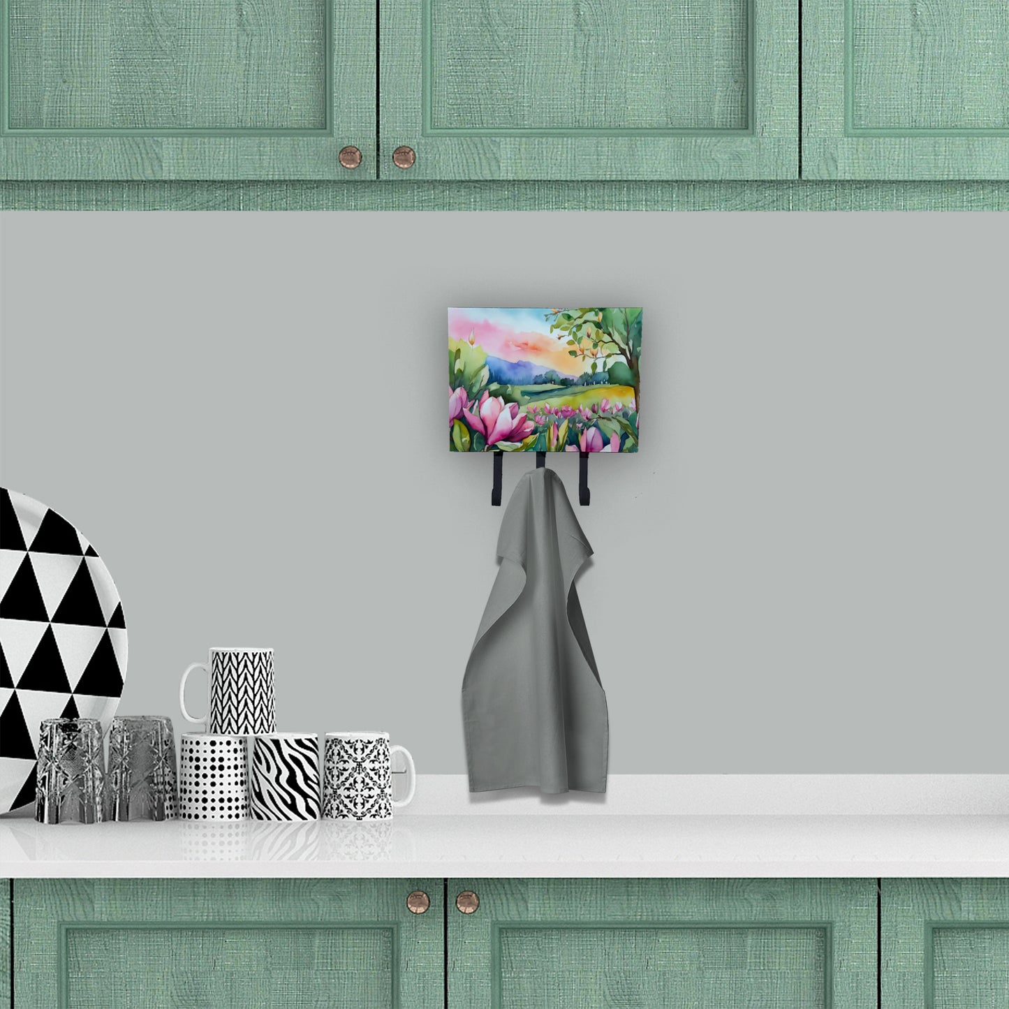 Louisiana Magnolias in Watercolor Leash or Key Holder